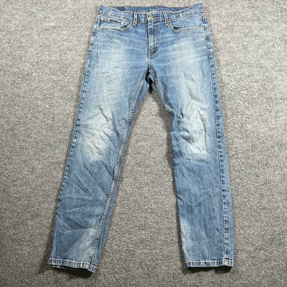 Levi's Jeans Mens Size 34 Blue 502 Taper Fit Stretch Denim Casual Everyday Pants